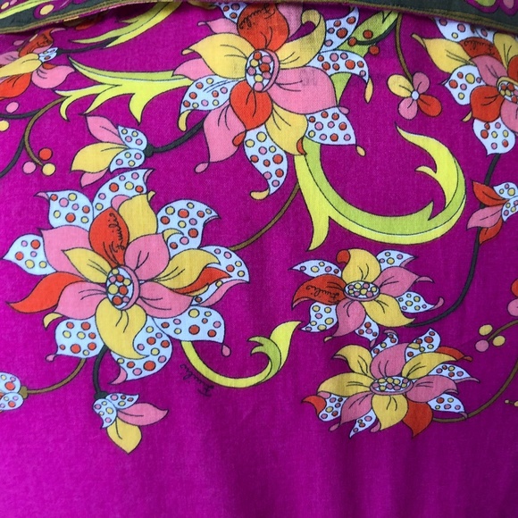 Vintage 70s Mod Floral Pucci Blouse - Picture 7 of 9